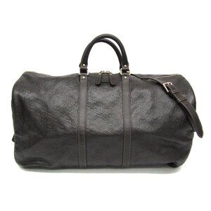 GUCCI Brown Leather Boston Bag